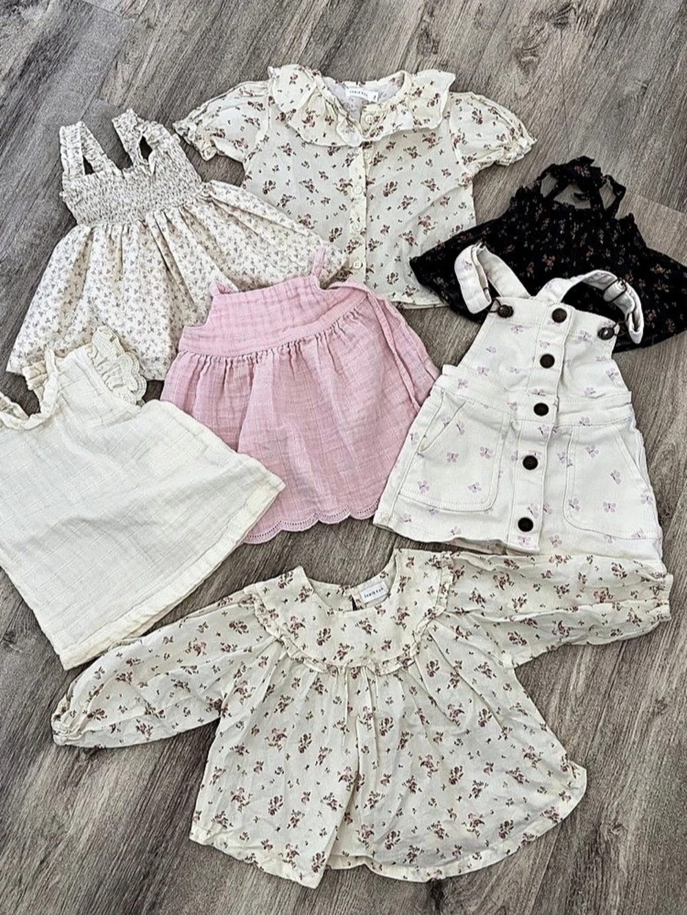 LOT of 7 Jamie Kay Dresses & Tops Girls Size 1 Years 100% Organic Cotton Cottage